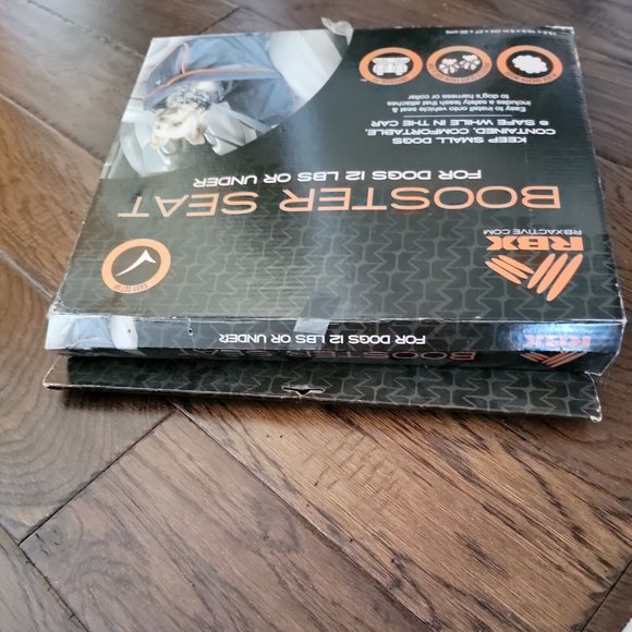 New in Box RBX Booster Seat For Dogs Up To 12lbs Gray And Orange - Picture 4 of 7